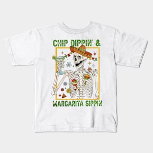 Chip Dippin' And Margarita Sippin' Funny Cinco de Mayo Men Kids T-Shirt